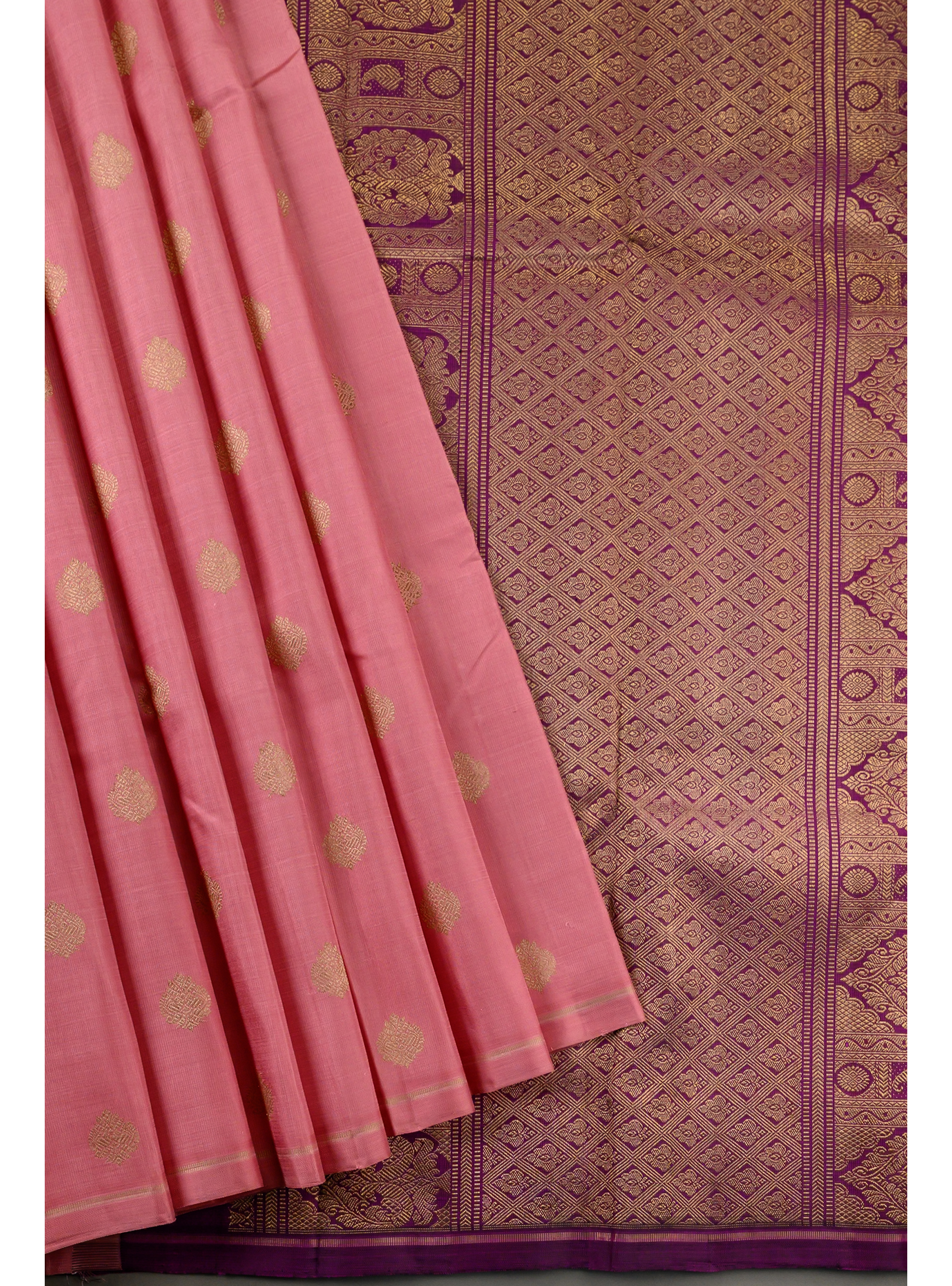 Borderless Onion Pink Saree