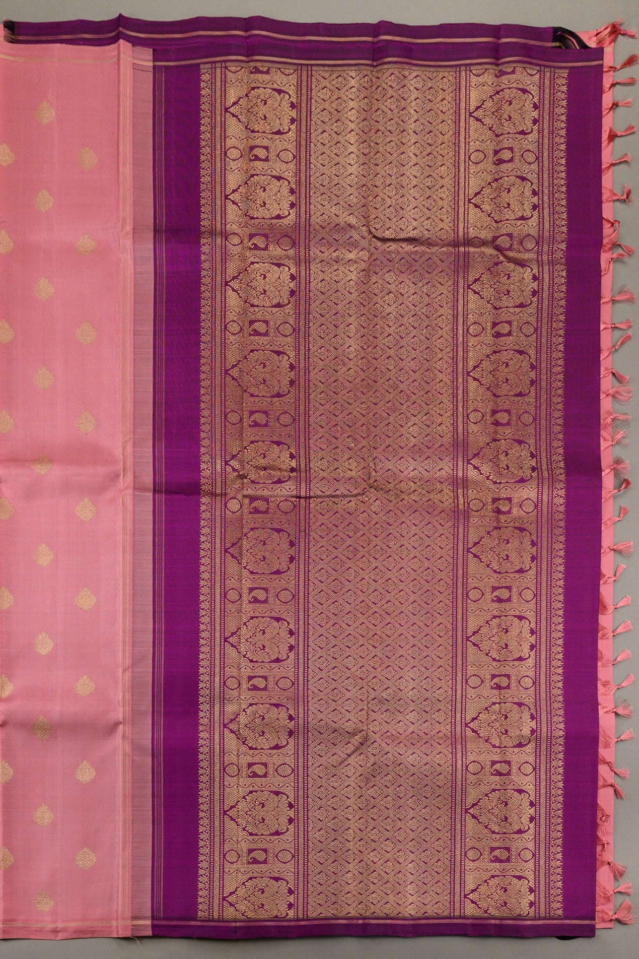 Borderless Onion Pink Saree