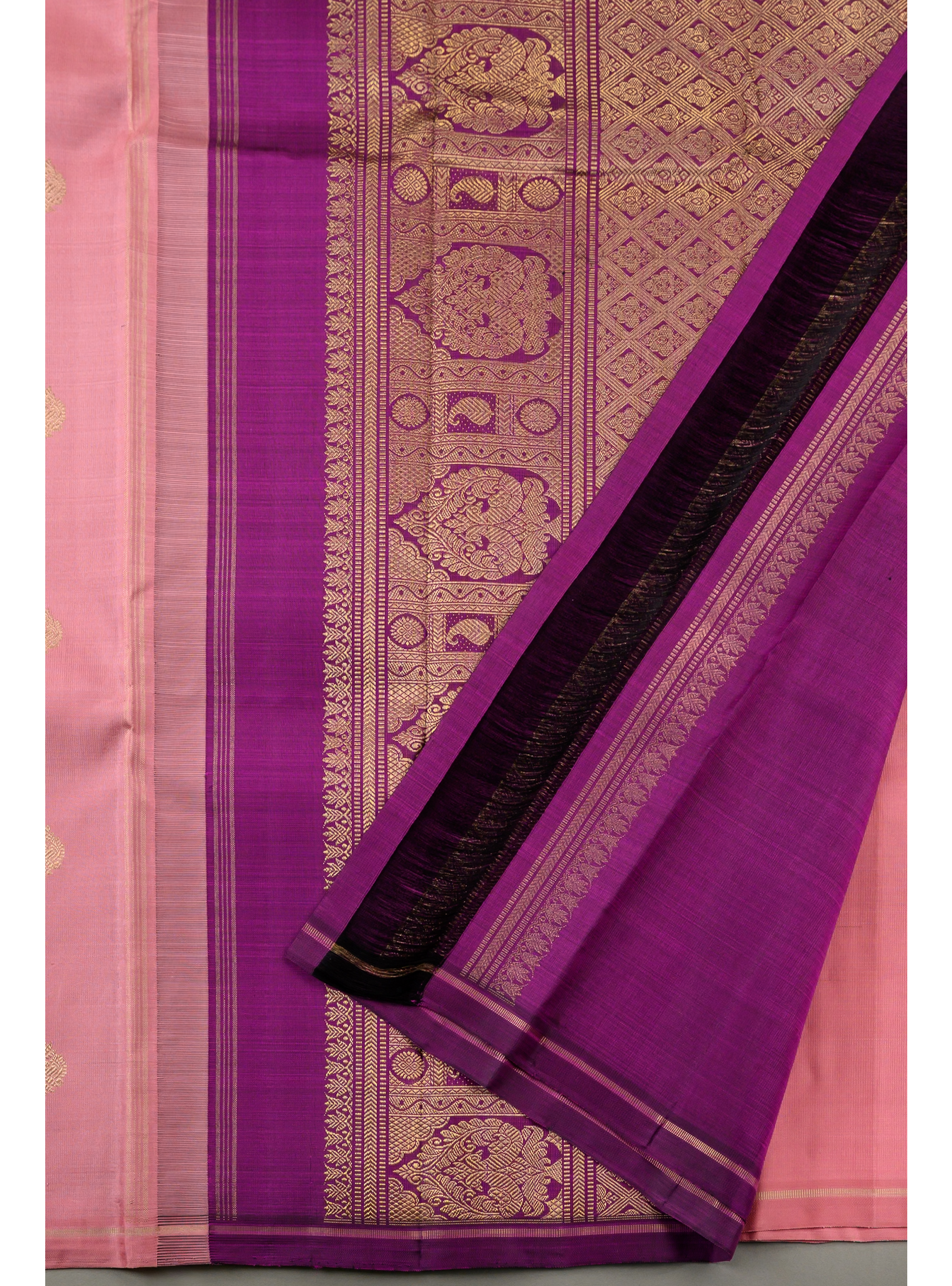 Borderless Onion Pink Saree