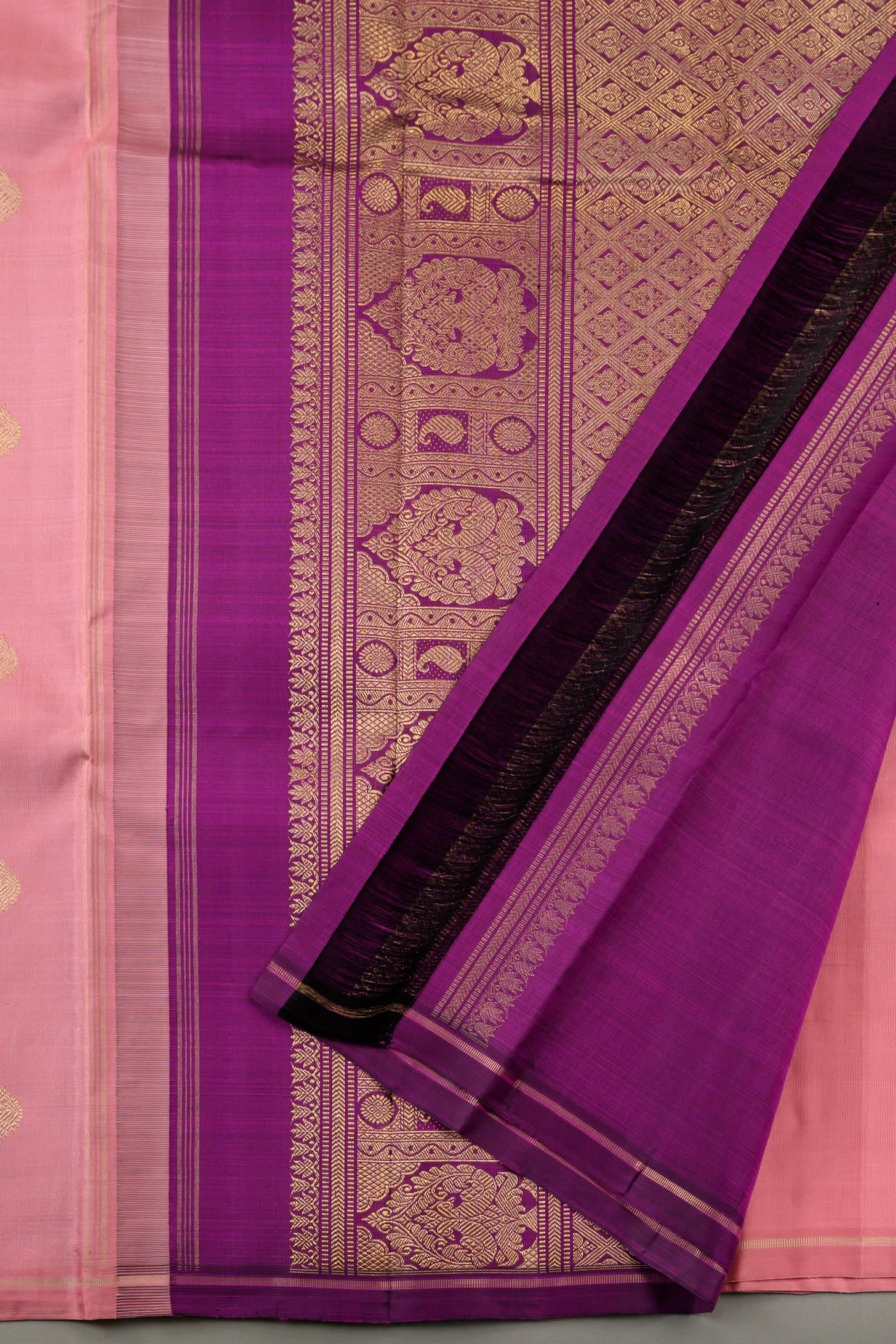 Borderless Onion Pink Saree