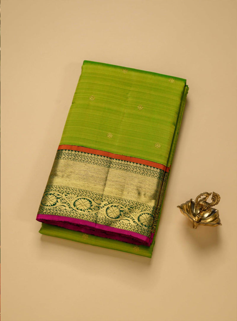 Leaf Green Korvai Kanjivaram