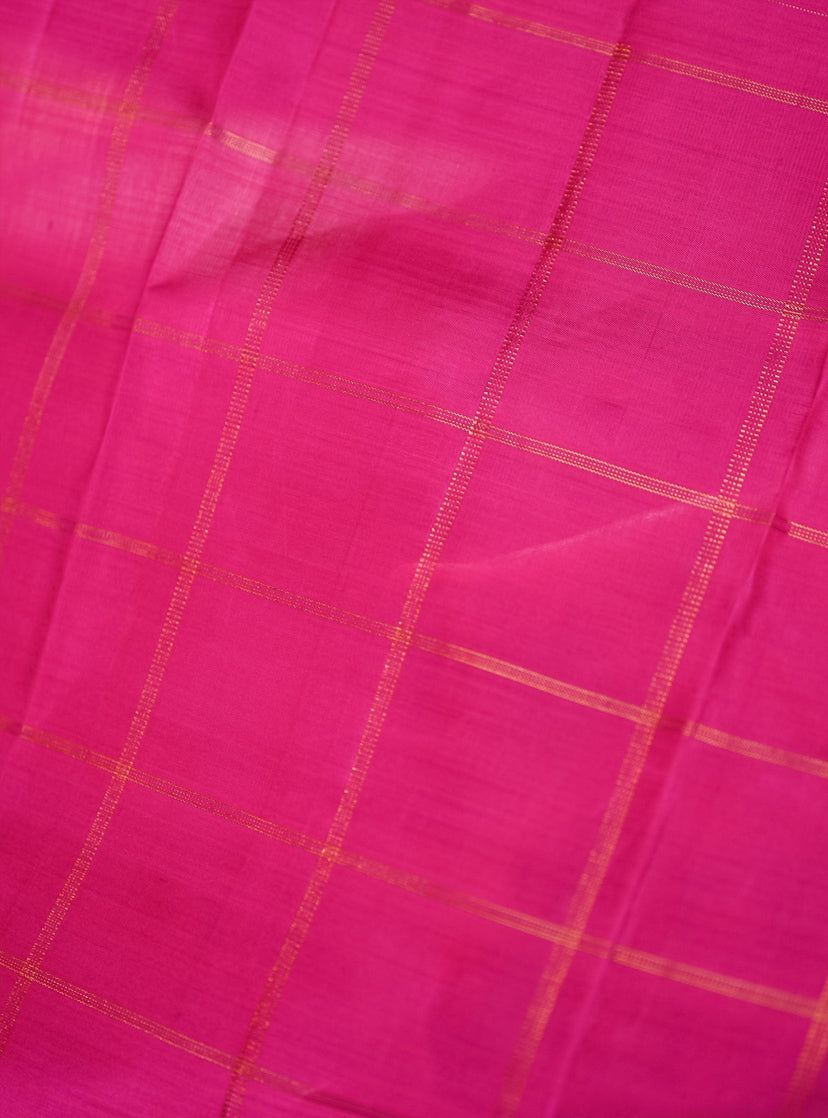 Purple and magenta Kattam Kanjivaram