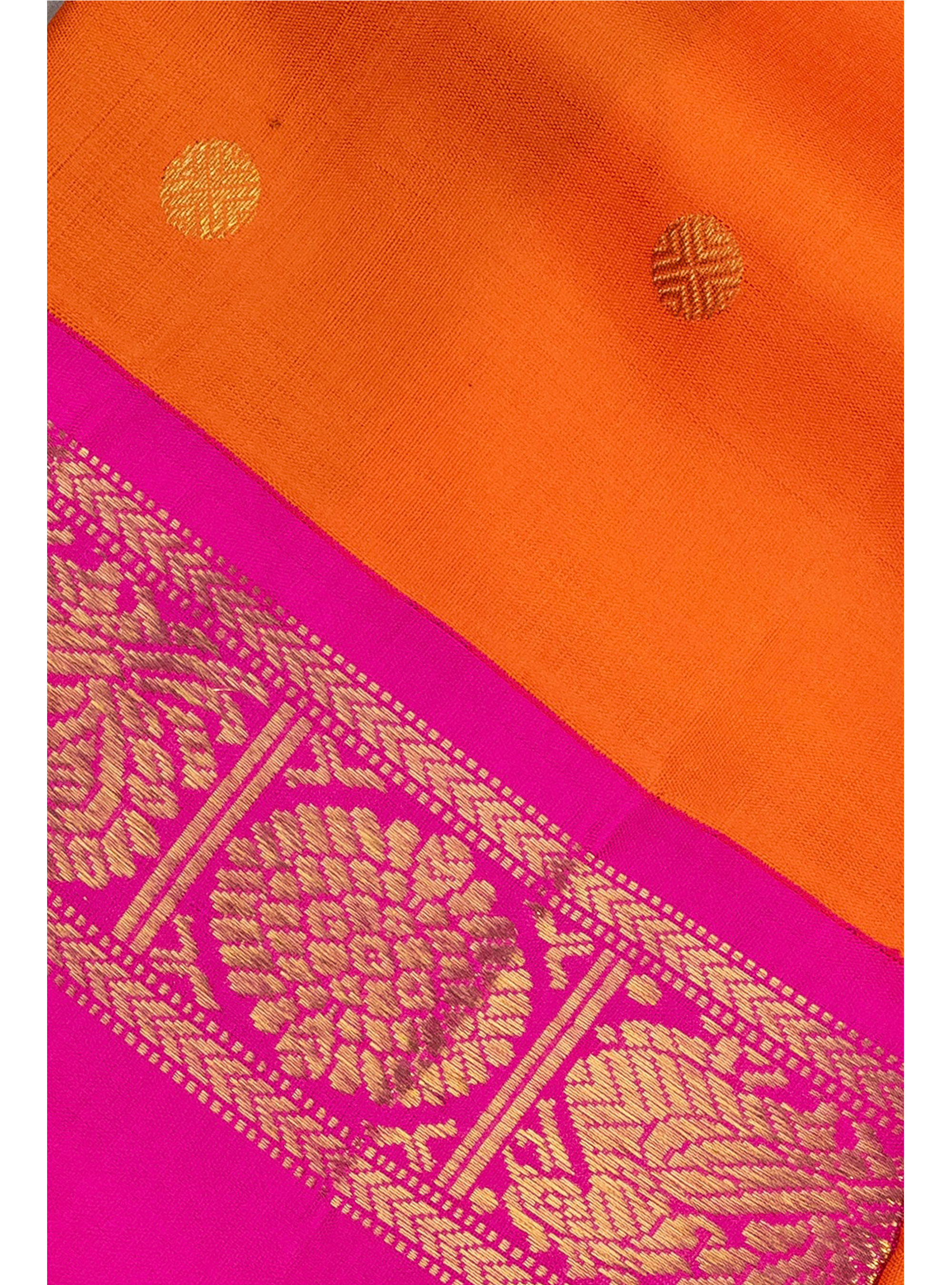 Master Weaver Special Korvai Ganga Jamuna with Orange rani pink and navy blue