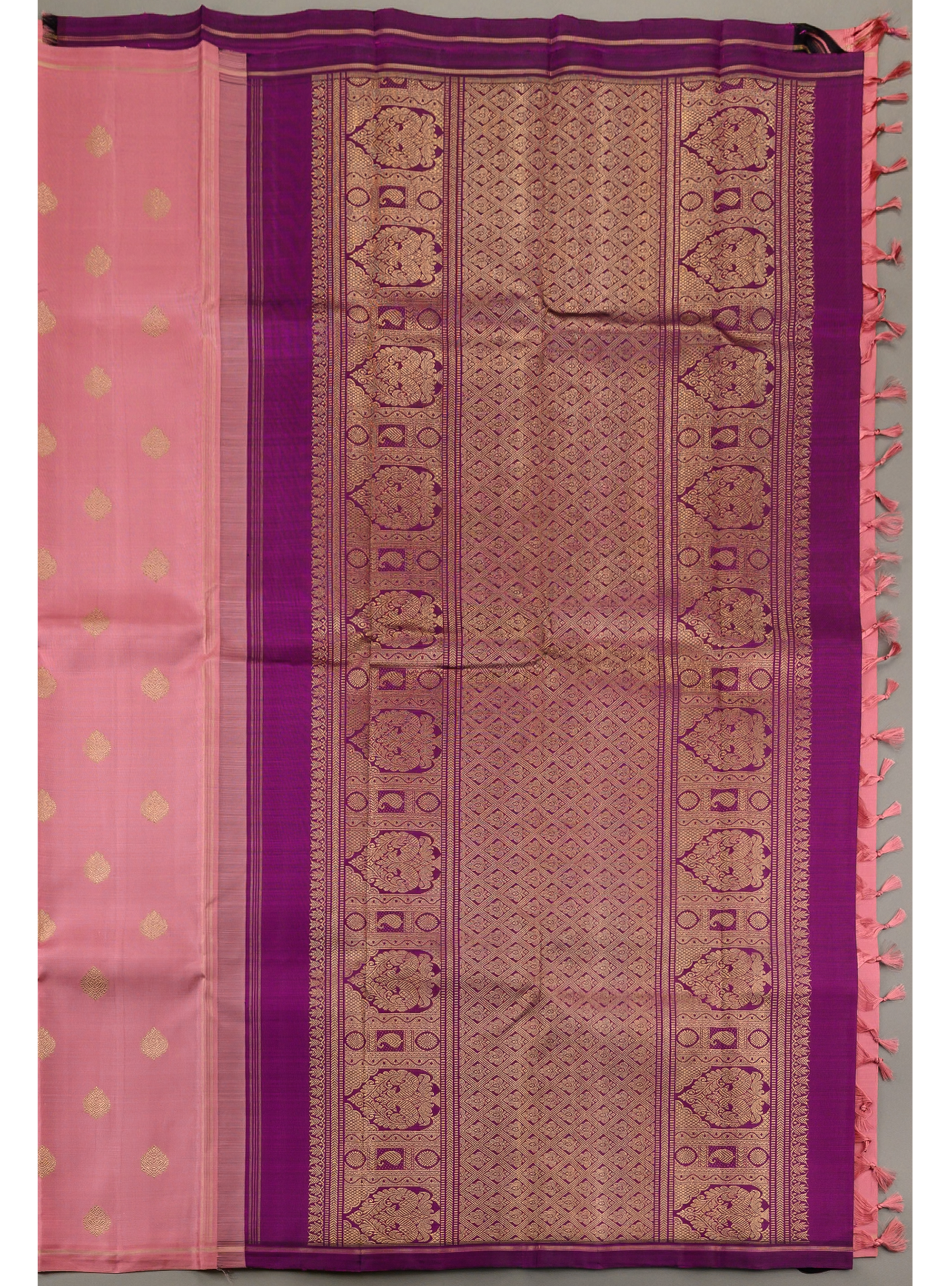 Borderless Onion Pink Saree