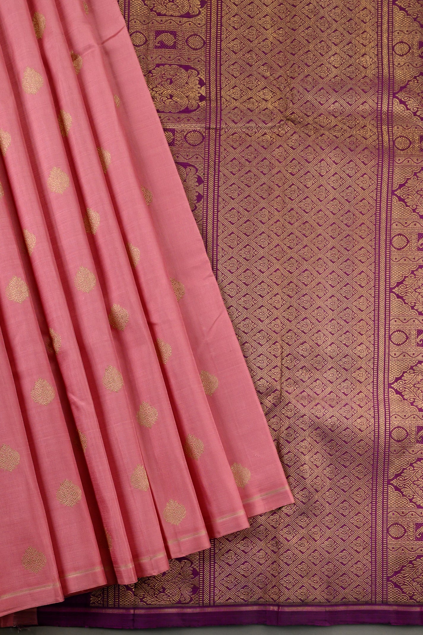 Borderless Onion Pink Saree