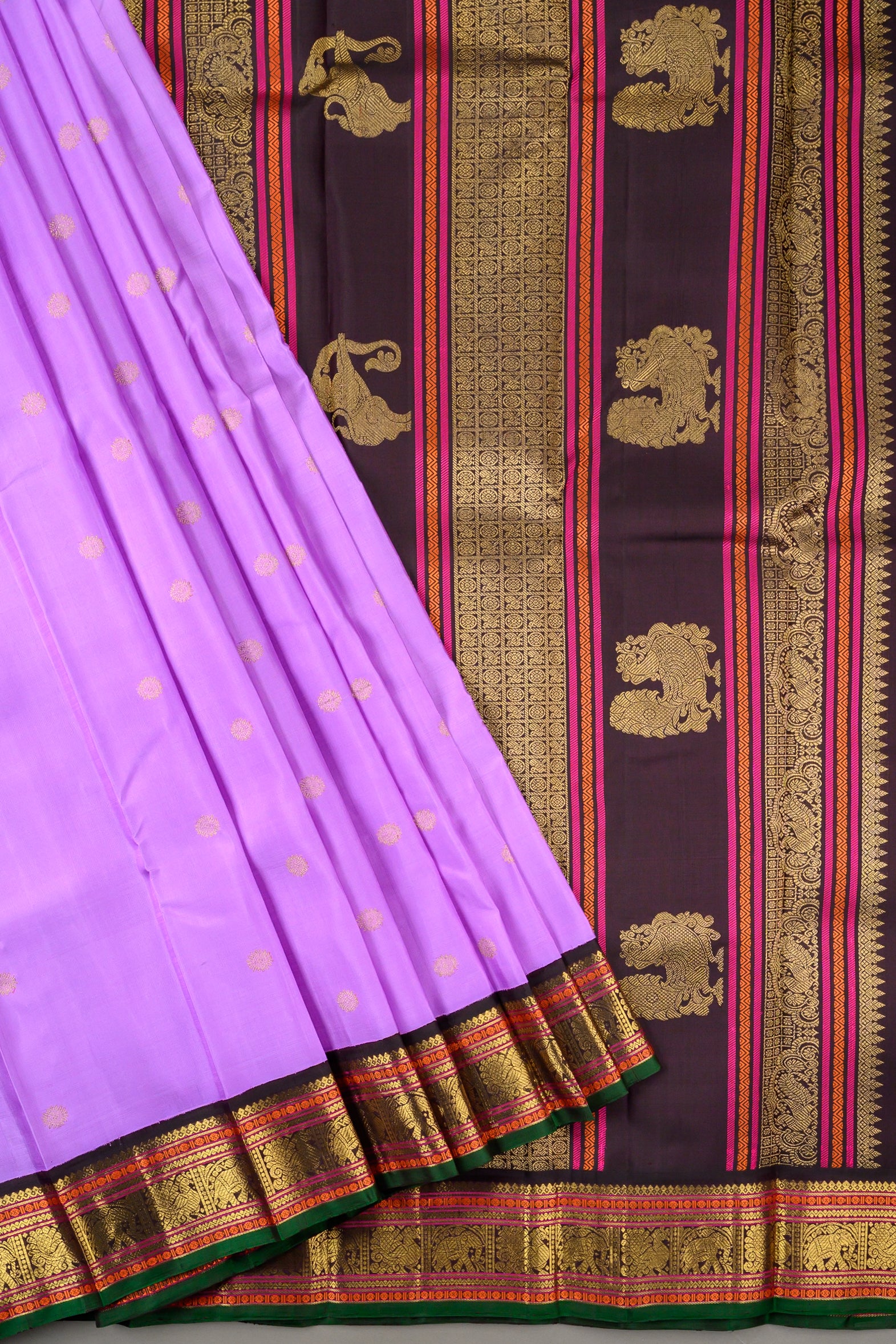 December Poo (Lavender) Korvai Kanjivaram