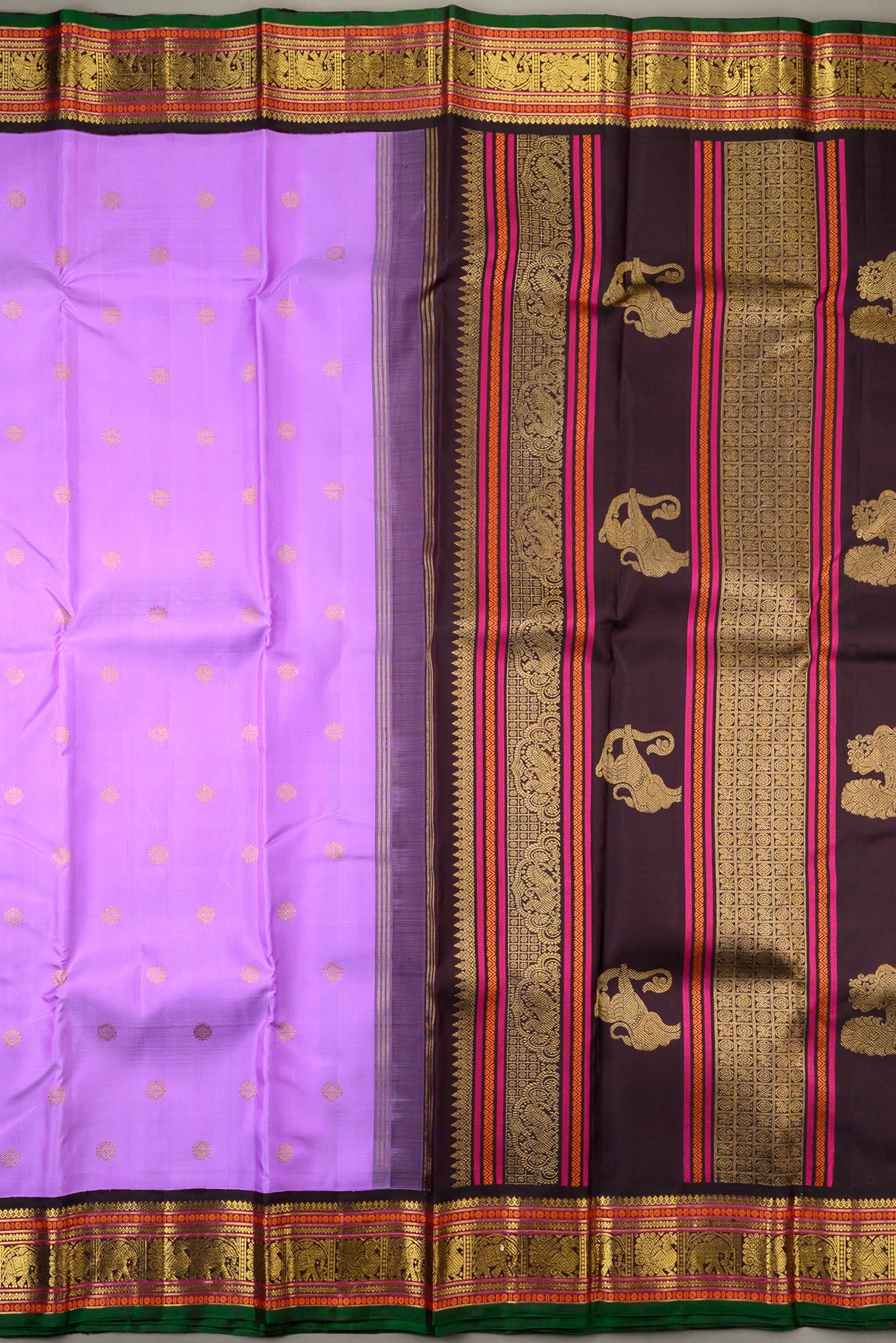 December Poo (Lavender) Korvai Kanjivaram