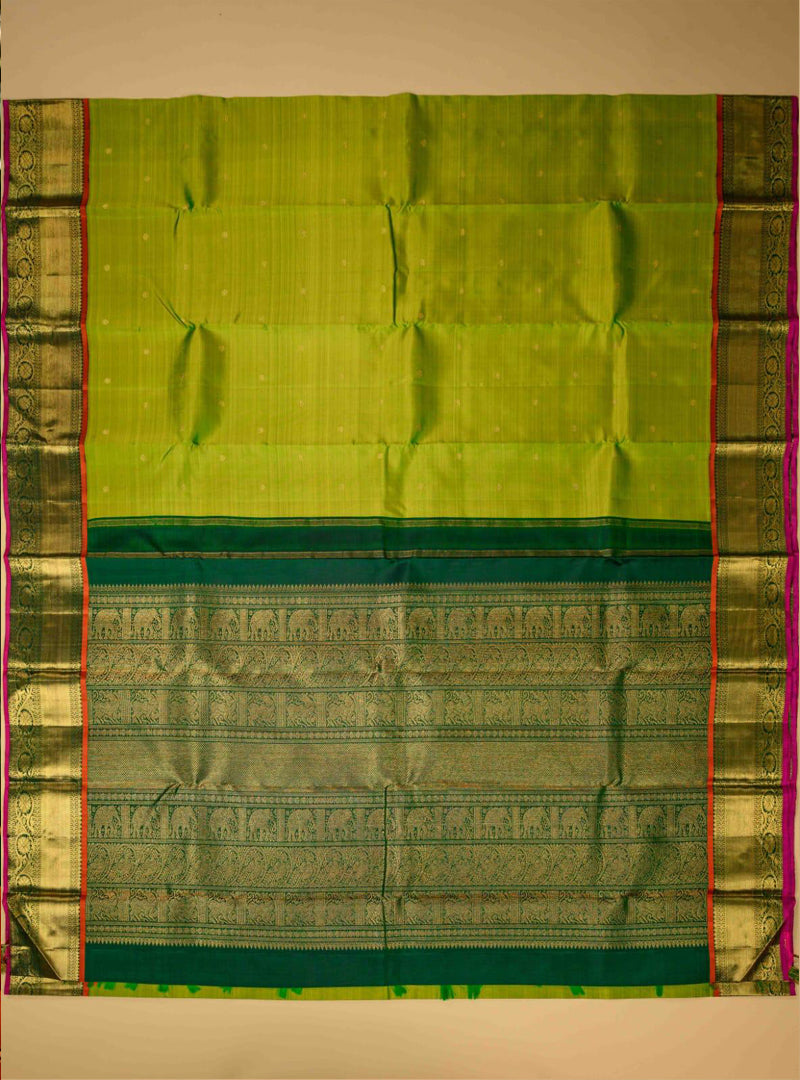 Leaf Green Korvai Kanjivaram