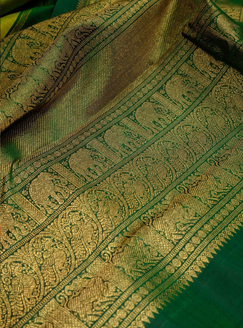 Leaf Green Korvai Kanjivaram