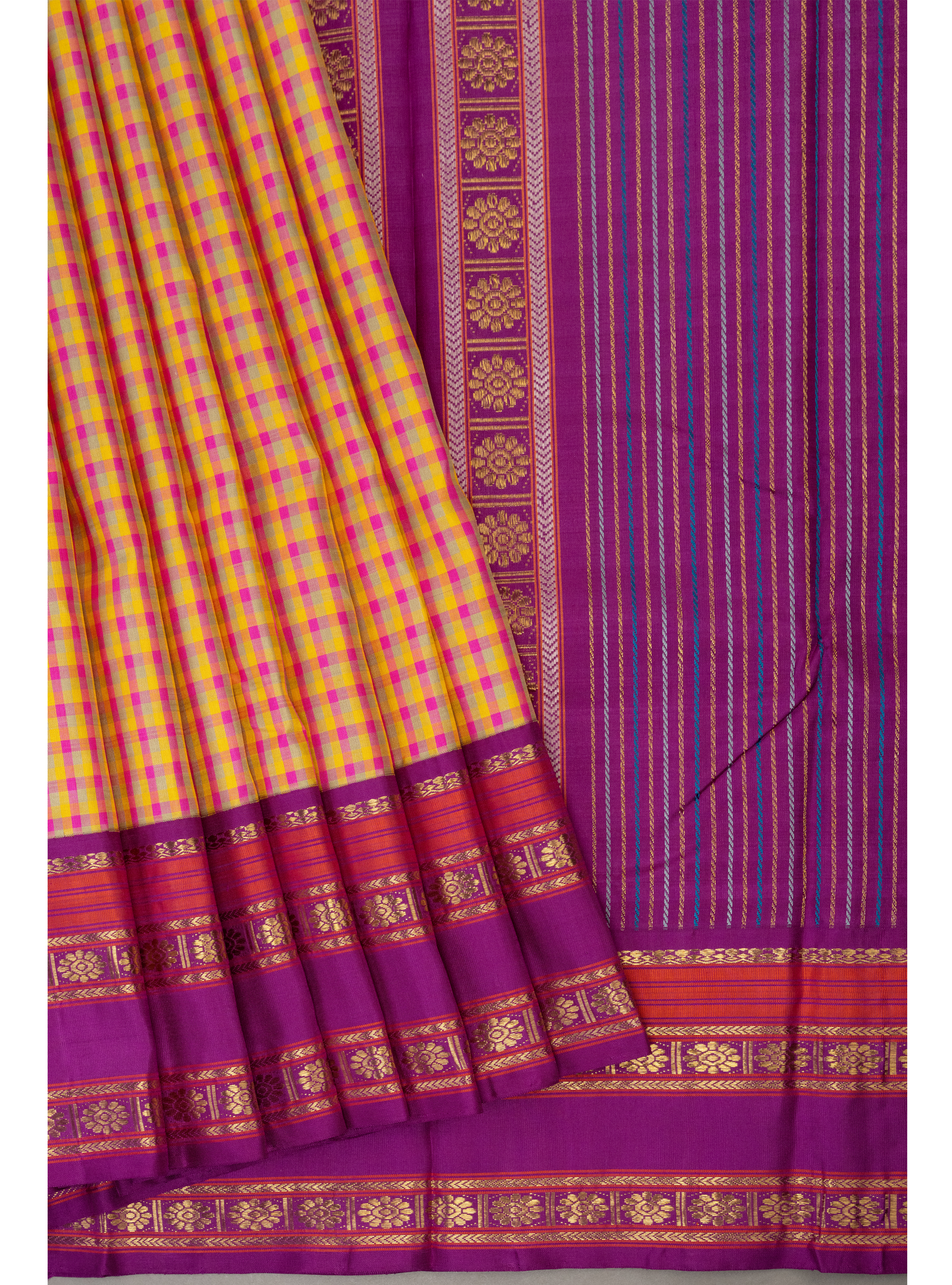 Master Weaver Special Adai weave Palum Pazhavum Korvai with Vadamalli Border